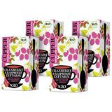 4Er Pack CUPPER Ceai de fructe bio „Cranberry &amp; Raspberry Infusion”, 4X20 pliculețe de ceai nealbe, ecologic, comerț echitabil