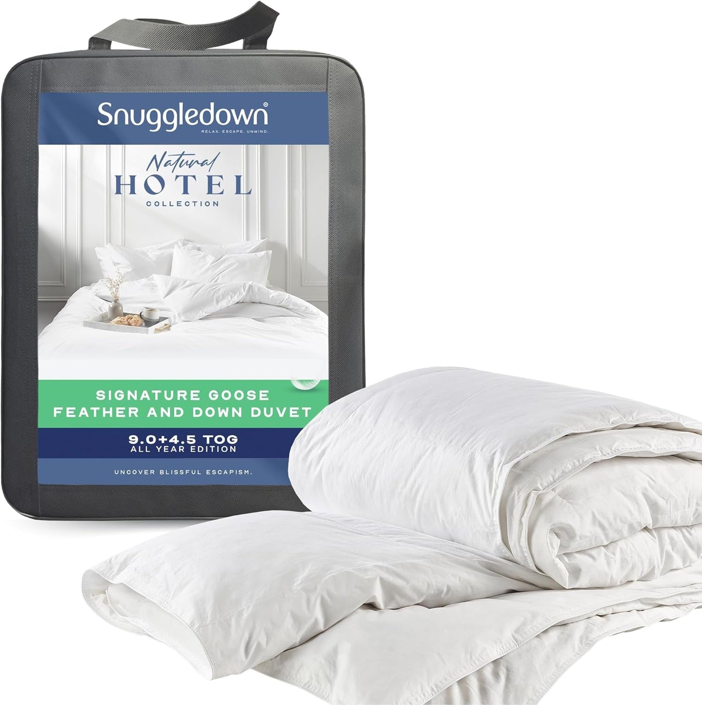 Plapumă pentru alergii Snuggledown Freshwash, 13,5 Tog Winter Warm, bumbac, alb, pat single Plapumi si pilote Naty Shop Dimensiune rege 13,5 tog, pentru tot anul