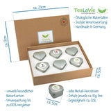 Tealavie Set cadou cu 6 ceaiuri de fructe (60 g) Set de probă Cutie cadou Idei de cadouri de mulțumire pentru femei Colege Ziua Mamei 2024
