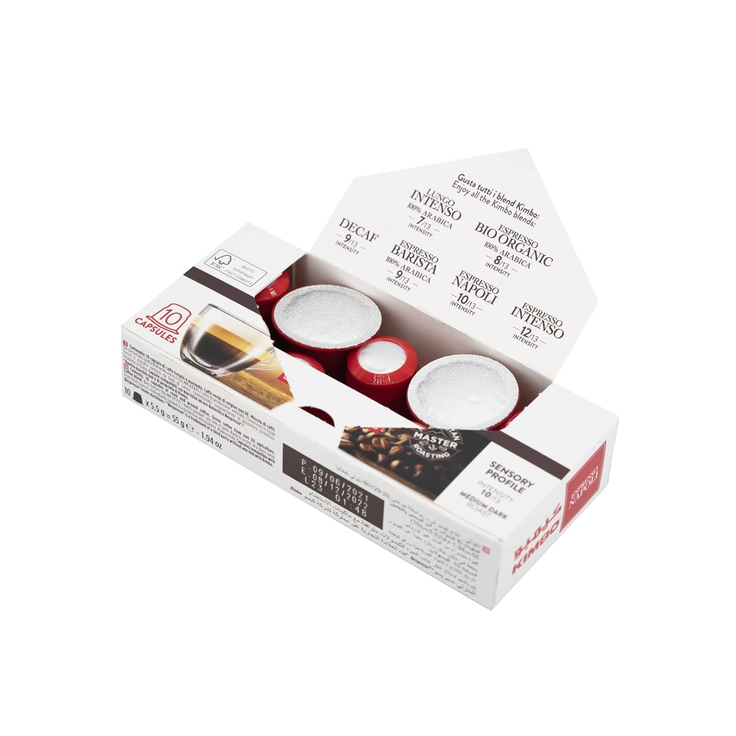 Napoli Kaffeekapseln, kompatibel mit Nespresso, 10 Packungen mit 10 Kapseln (insgesamt 100 Kapseln)