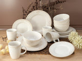 CreaTable, 23601, seria Romantic Vintage, set de veselă cu 16 piese pentru 4 persoane, serviciu combinat din gresie, potrivit pentru mașina de spălat vase și cuptorul cu microunde, producție de calitate