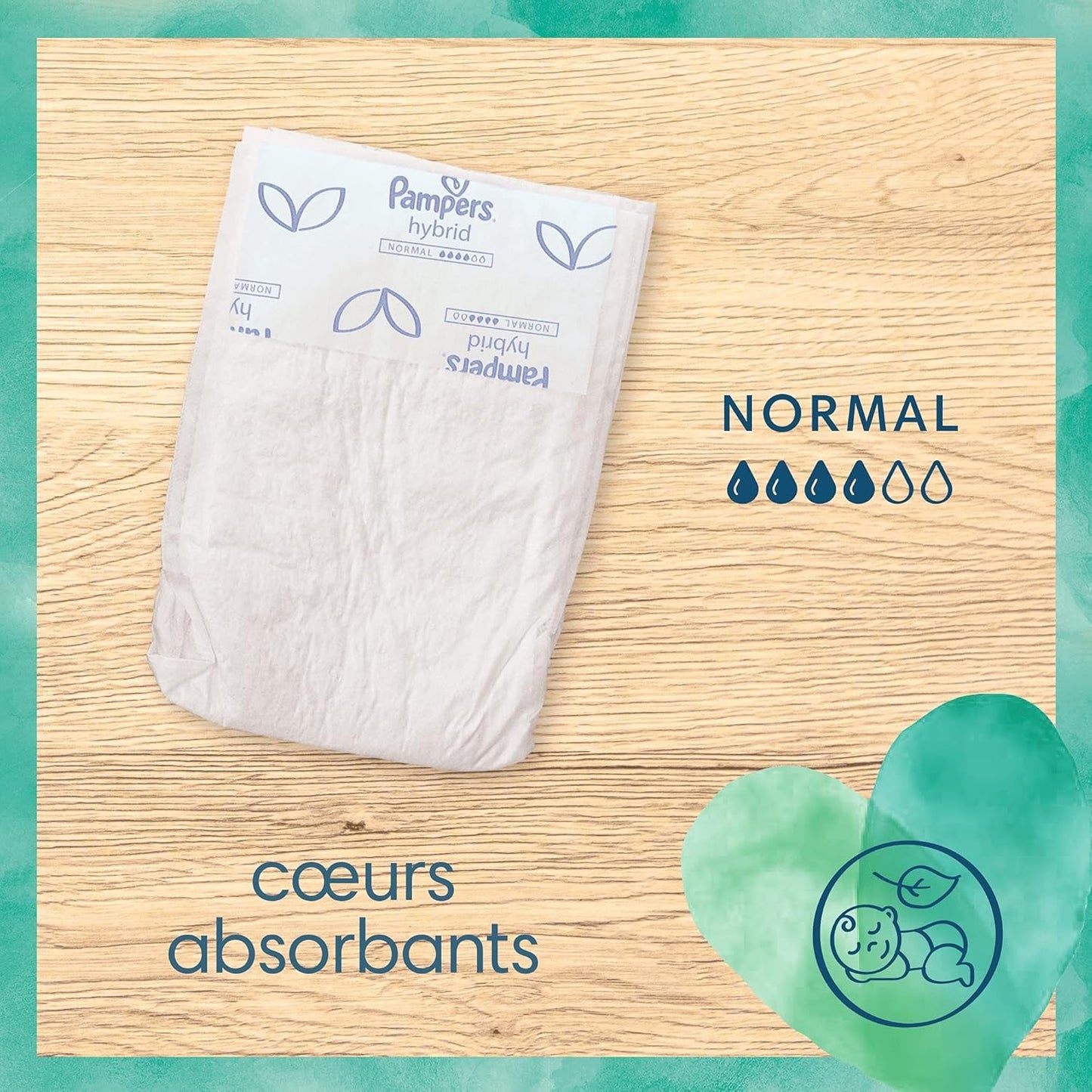 Pampers - Pachet de început Harmony Hybrid, 3 scutece lavabile + 25 straturi superioare de unică folosință - 1 pachet