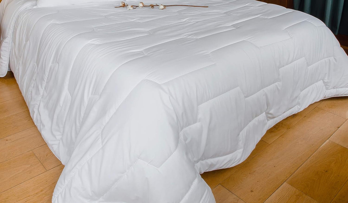 COLAS NORMAND - Plapumă împotriva acarienilor și bacteriilor - Temperată - 280 X 240 Cm - Efect de lungă durată - Igienă perfectă - Microfibre - Moale și confortabile - Lavabilă Plapumi si pilote Naty Shop