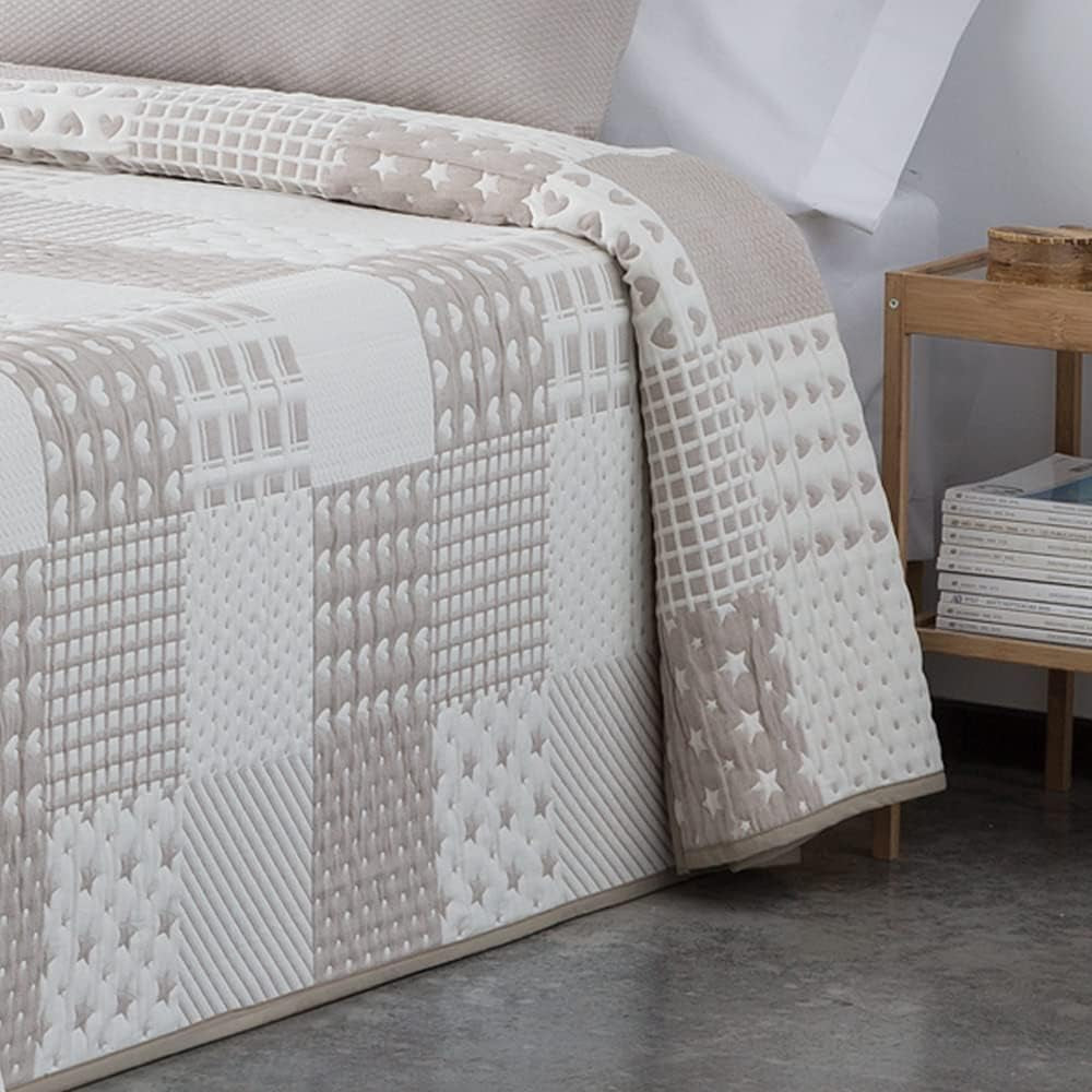VIALMAN Colcha Bouti Ligera Cuvertură de pat Sofia 21, bumbac poliester, bej, Cama 150: 250 X 270 Cm Paturi si Cuverturi Besuche den VIALMAN-Store