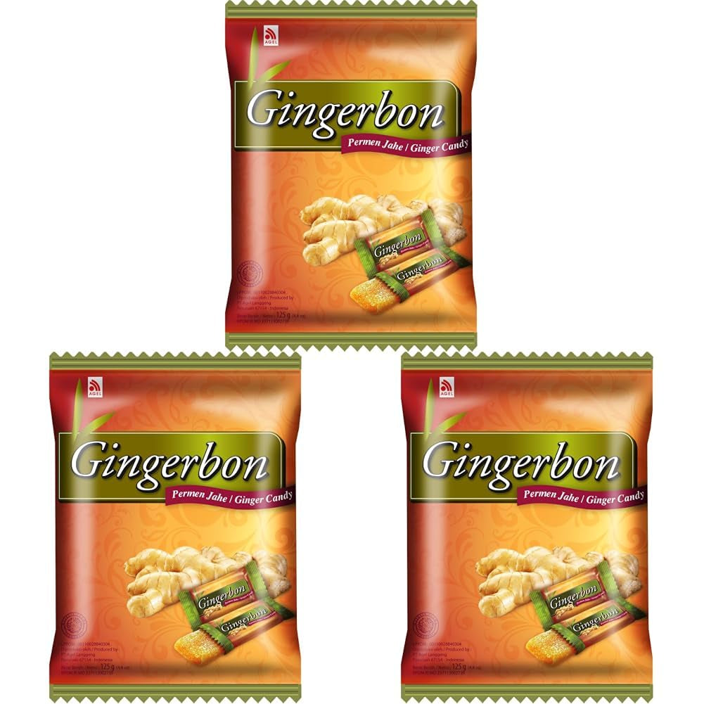 Bomboane cu ghimbir - (1 x 125 g) (pachet de 3)