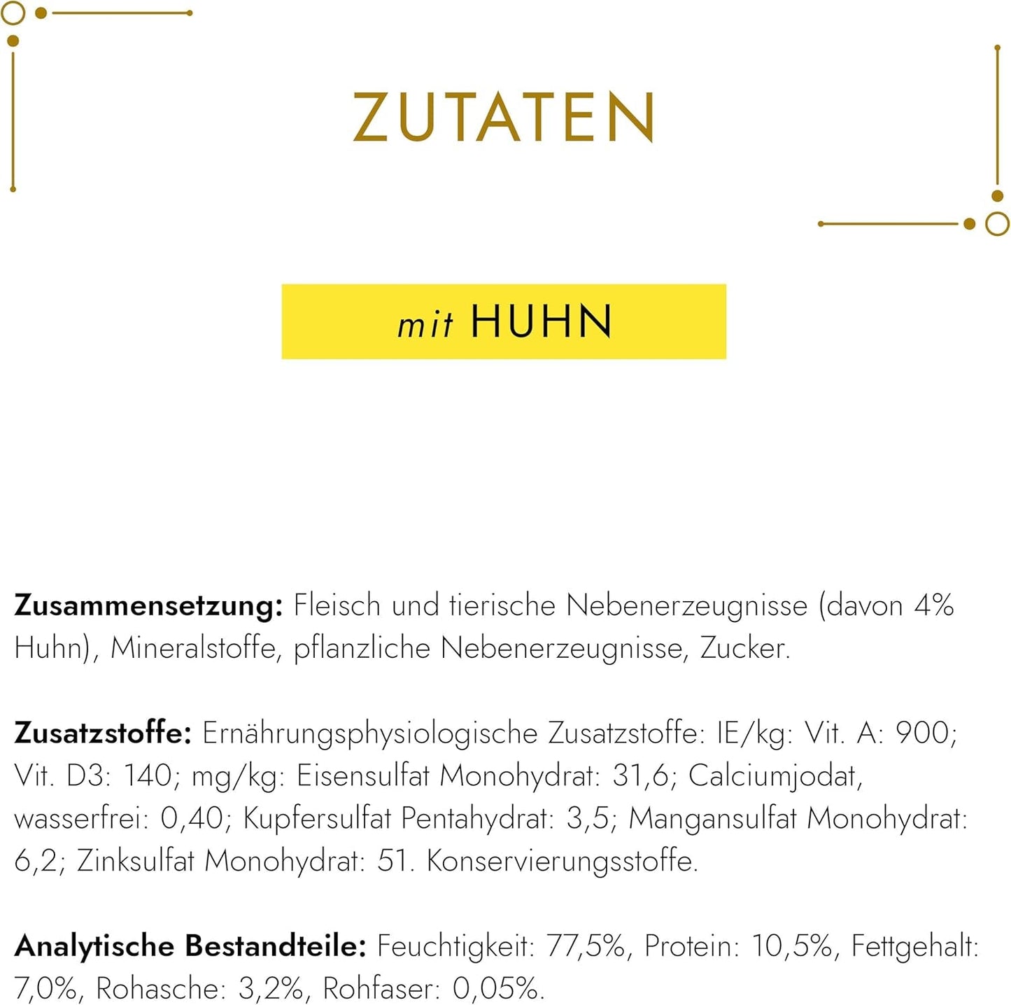 Gourmet Gold Feine Pastete Katzenfutter nass, mit Huhn, 12er Pack (12 x 85g)