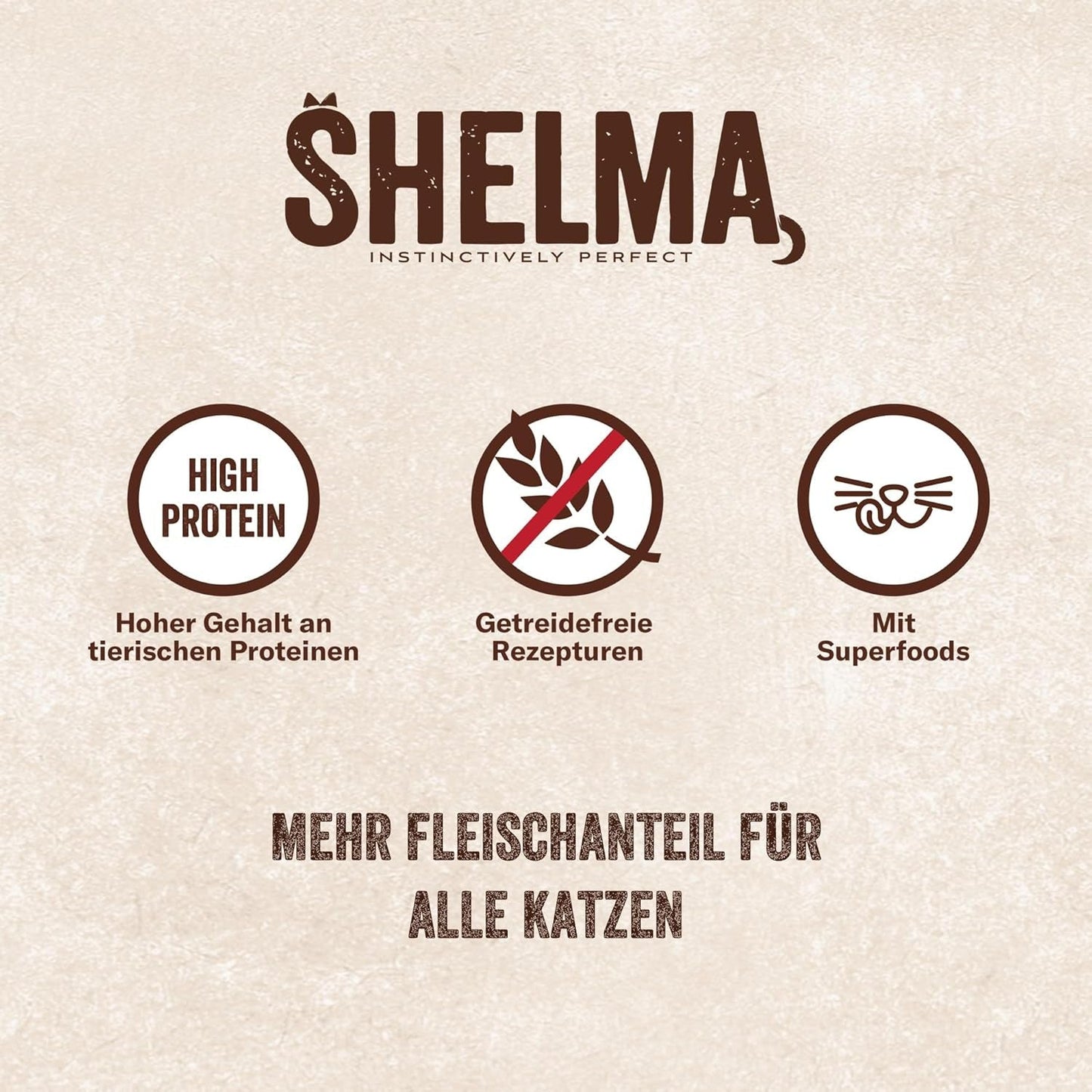 Hrană umedă pentru pisici Shelma cu pui în sos cu roșii și ierburi – Hrană completă fără cereale cu conținut ridicat de carne – 28 x 85 g (2,38 kg)