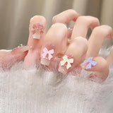 500 Pcs 3D Nägel Charm Schleifen Charms Nägel Nail Art Charms Schleife Nagel Charms Nägel Nail Art Schleifen Nageldekorationen Mit Aufnahmewerkzeug Für Frauen Und Mädchen Nagel-Diy-Zubehör