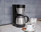 Espressor cu filtru Cloer 5009 cu funcție de menținere la cald, pentru până la 8 cești, 800 W, cu carafă izolată din oțel inoxidabil, cană filtrantă 1x4, negru