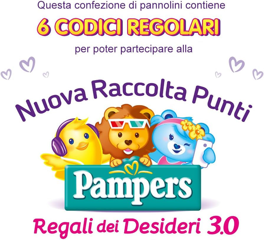 Scutece Pampers Sun and Moon Midi, mărimea 3 (4-9 kg), 120 de scutece