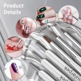 Sularpek 8 Stück Nagel Pinsel Set, Pinsel Für Gelnägel, Nageldesign Pinsel, Nail Art Dotting Tools, Nailart Pinsel Für Gel Acryl Nägel Nailart