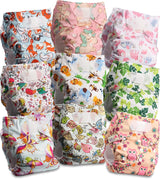 Scutec reutilizabil Littles and Bloomz FLV2-0602, sistem de închidere standard cu cârlig și buclă, 6 scutece