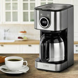 Cafetieră CASO Selection C 10 Thermo Design – Carcasă din oțel inoxidabil, carafă izotermă de 1,2 l (10 cești), comenzi tactile și cronometru, funcție Aroma PLUS, filtru permanent, filtru anti-picurare