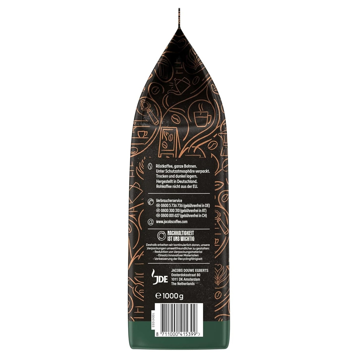 Cafea boabe întregi JACOBS Barista Editions Crema Intense (4 x 1 kg)