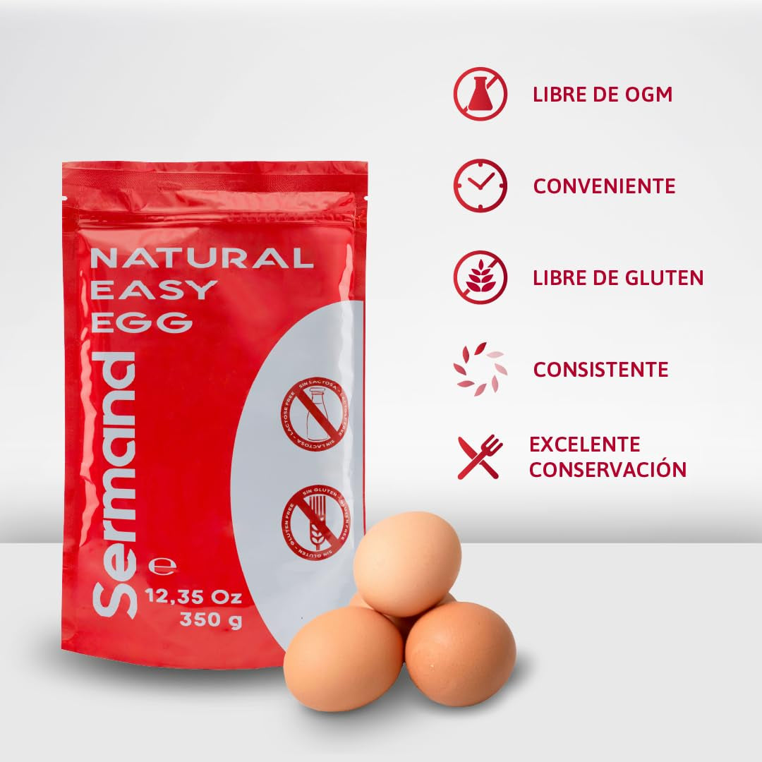 Eiweißpulver für Baiser (350 g) | Pasteurisiertes Eiklar | Getrocknetes Eiweiß | Laktosefrei | Glutenfrei | In wiederverschließbarem Zip-Beutel