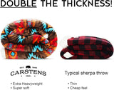 CARSTENS, INC. Wrangler Ultra Premium Throw Blanket, Super Soft, Sherpa Fleece, Oversized, 137.2 X 172.7 Cm, Southwest Horizon Paturi si Cuverturi Carstens, Inc.