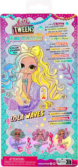 L.O.L. Surprise! Tweens - Sirena Lola Waves - păpușă la modă cu coadă care își schimbă culoarea, aripioară mobilă și accesorii frumoase - jucărie pentru copii și colecționari de la 4 ani Papusi Naty Shop