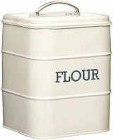KitchenCraft Living Nostalgia recipient pentru făină, etanș, 17 x 12 x 24 cm, crem antic, crem Cutii depozitare alimente Naty Shop