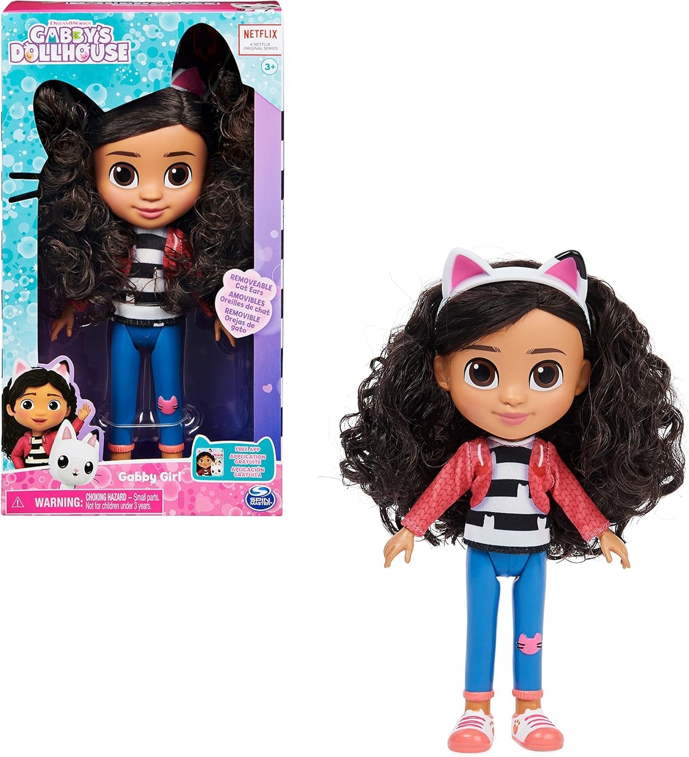 CASA DE PĂPUSI DREAMWORKS A LUI GABBY - Păpușa Gabby Girl de 20 cm, potrivită pentru copii cu vârsta de 3 ani și peste