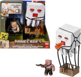 Mattel Minecraft Action Figure Set, Ghast With Fire Attack, Lights, Noise, Starter And Projectile, Piglin Warrior, Inspired By The Movie, JFB69 Action figures Naty Shop Titlu implicit