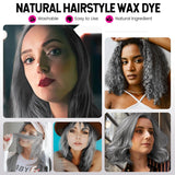 Culoare temporară a părului, Styling Hair Tone pentru bărbați femei, Pomadă pentru coafură naturală, Ceară pentru vopsirea părului pentru petreceri, Cosplay și Halloween, 4.23 oz (Silver Grey) Vopsea pentru par Naty Shop