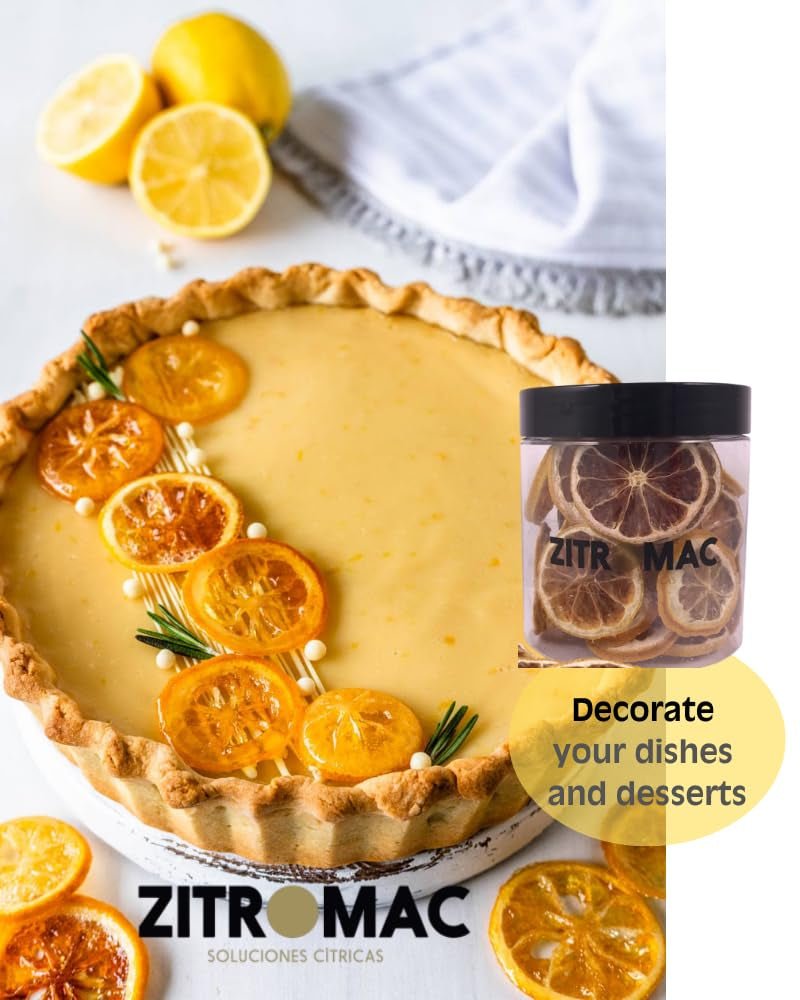 45g Felii de lămâie uscată, felii de fructe uscate pentru cocktailuri, lămâie uscată ca decor pentru Crăciun, vin fiert, ceai, coacere|100% lămâi uscate naturale Produse deshidratate Naty Shop