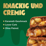 Batoane de ciocolată cu caramel și alune de pădure ahead | 12 batoane de ciocolată x 35 g fără zahăr adăugat | 1,9 g zahăr per baton | Aromă crocantă de alune de pădure și caramel | Dulciuri cu conținut scăzut de carbohidrați | Fără ulei de palmier