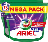 Detergent Ariel PODS All-In-1, 76 spalari, detergent color, curățenie strălucitoare Detergenti Rufe Naty Shop 76 capsule Model Anterior