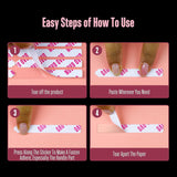 NOVO OVO 360 bucăți tablă adezivă ușor de rupt pentru afișaje de unghii prin presare, transparente, față-verso pentru atașare pentru nail art/ambalare/depozitare/practică/accesorii, 30 bucăți x 12 foi