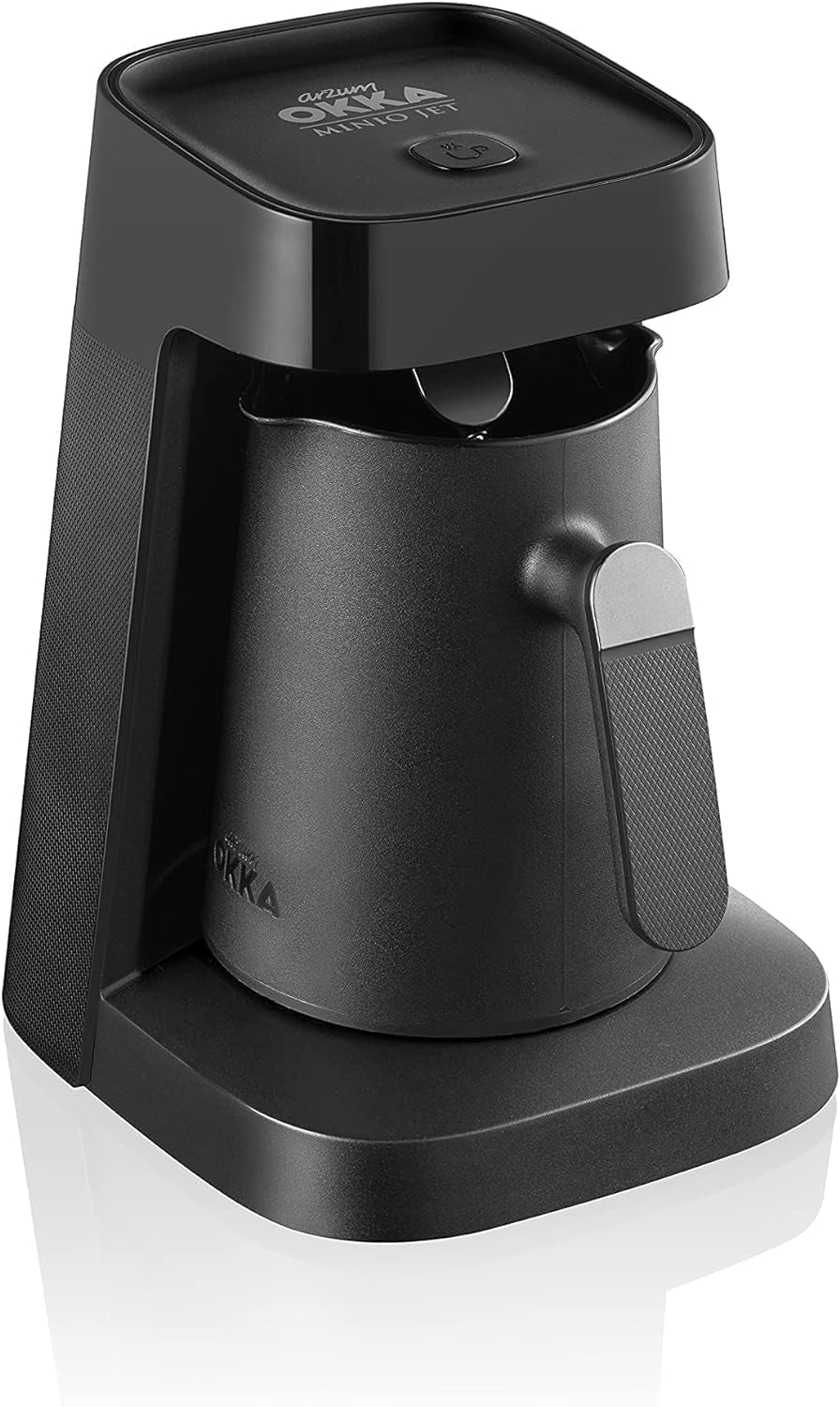 Cafetieră turcească Arzum Okka MINIO JET, 400 W, capacitate 5 căni, protecție la preaplin, sistem de avertizare acustică, cafetieră turcească, crom