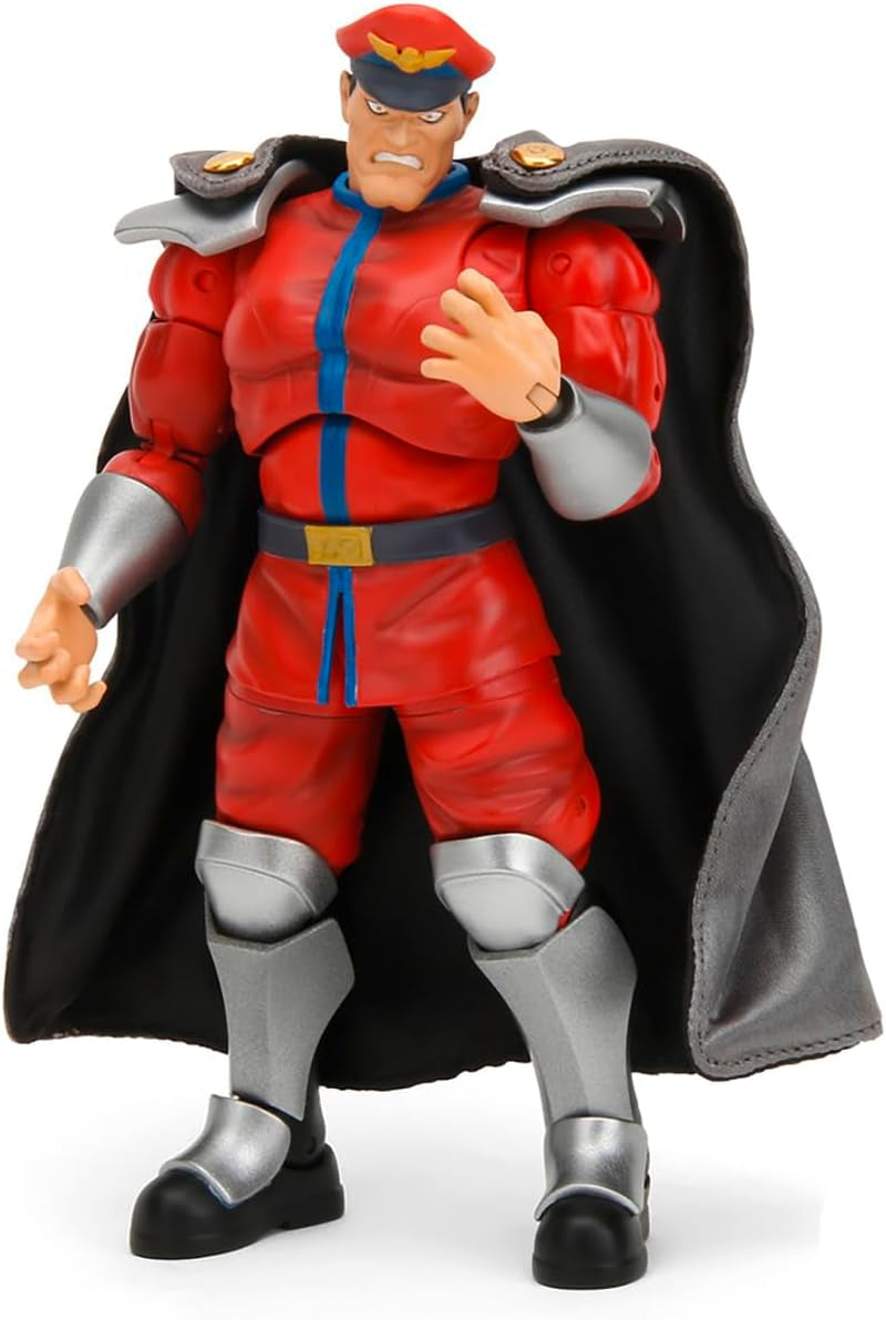 Jada Toys Street Fighter Figure Guile (15 Cm) - Personaj mobil de colecție și de acțiune din Street Fighter 2: The Final Challengers, cu cap, mâini și accesorii alternative, vârsta 13+ Action figures Naty Shop M. Bison