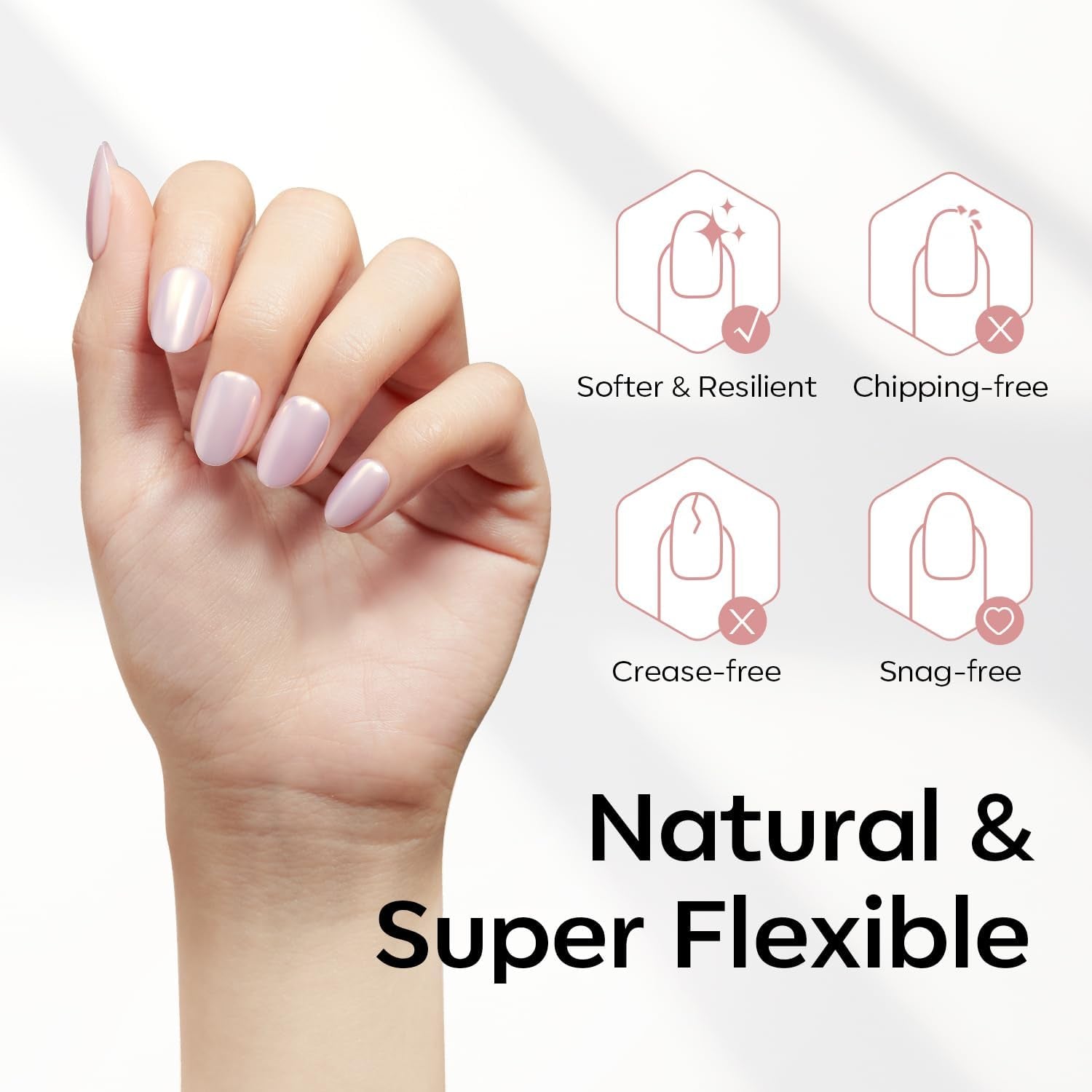 Modelones Tips Unghii 510 Piese - Set Tips Unghii Acoperire Completă, Set Tips Gel, Tips Unghii Rășină PMMA Pre-Lustruire, Unghii Artificiale pentru Lipire pe Nail Art DIY, Squoval Scurt