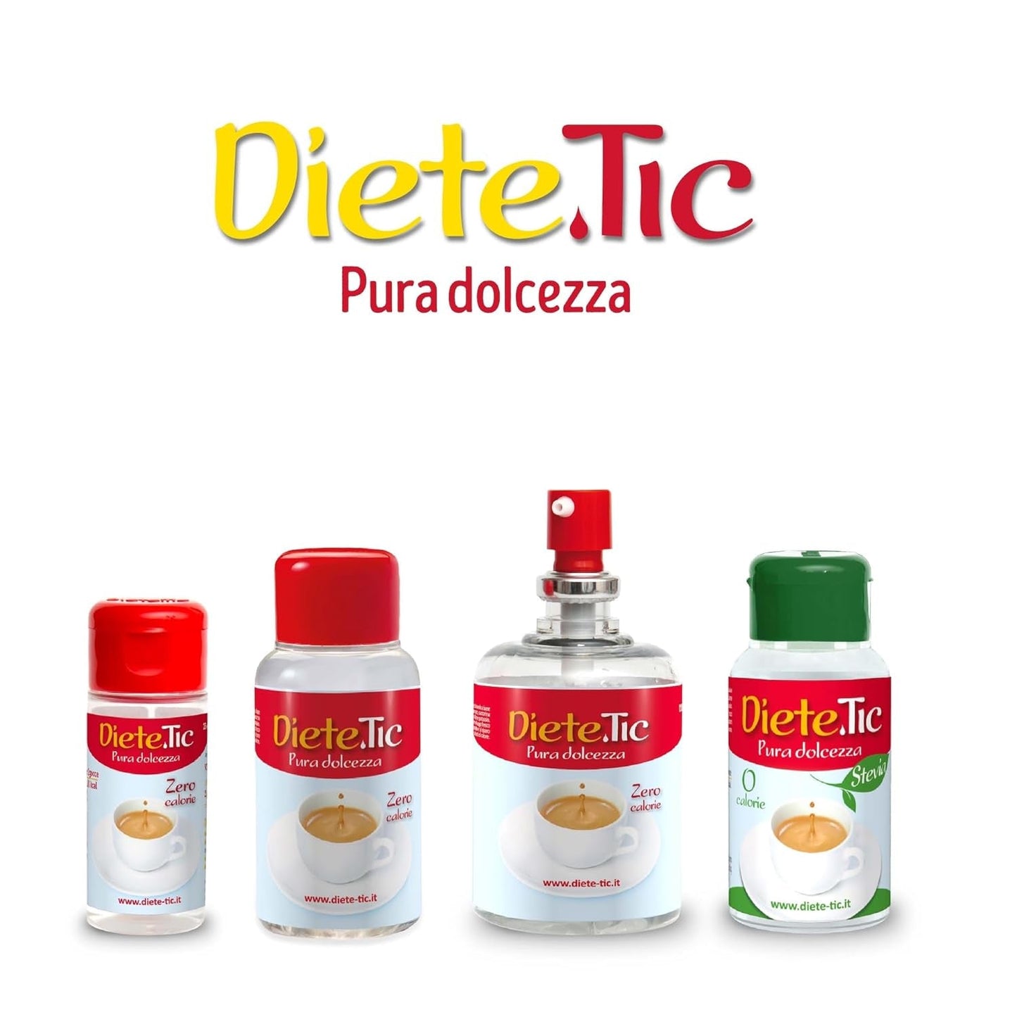 Diete.Tic, Îndulcitor lichid cu stevie, zero calorii, pachet convenabil de 3 x 50 ml (1000 picături), fără gluten, fără conservanți, excelent pentru îndulcirea băuturilor, iaurturilor și salatelor de fructe