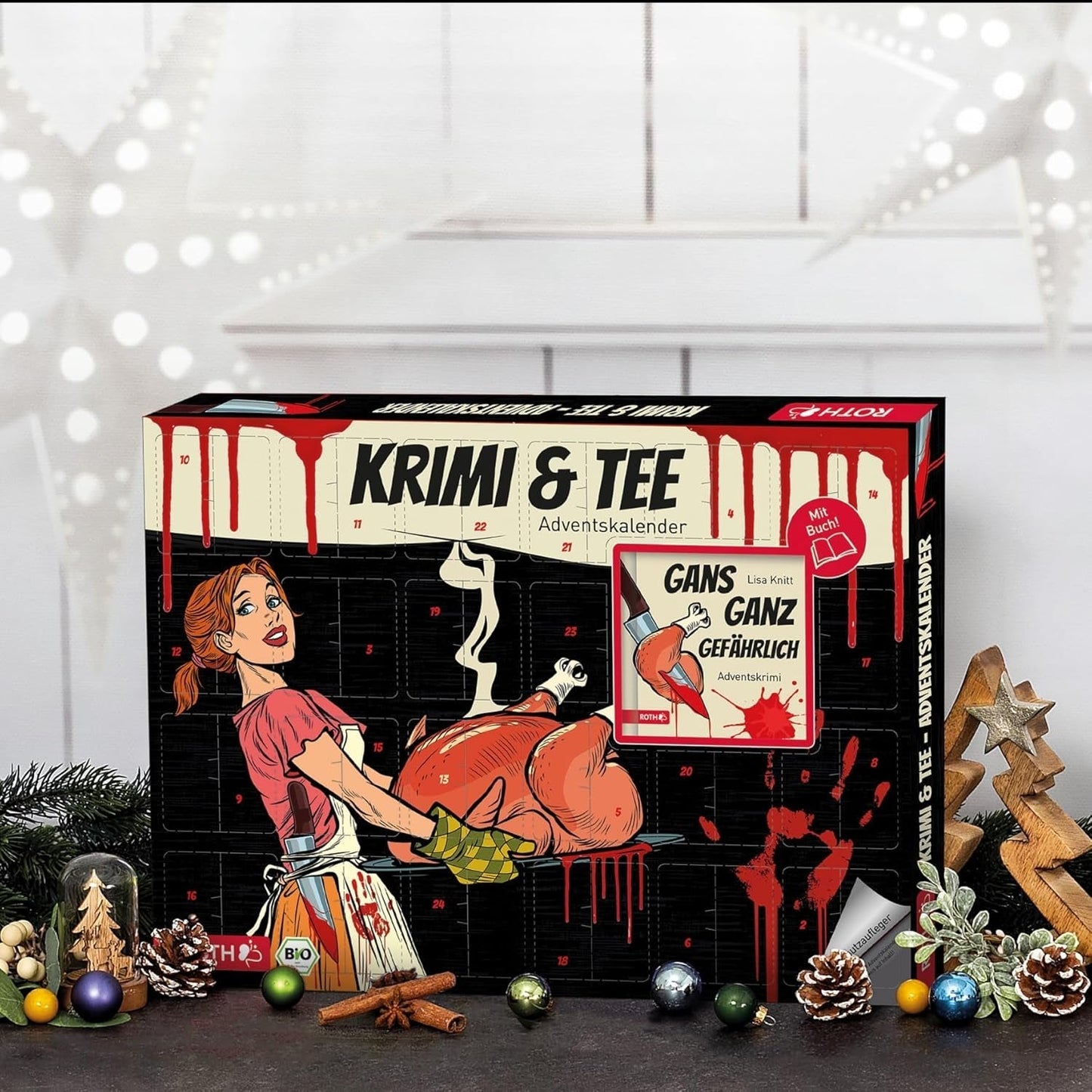 ROTH Calendar de Advent cu ceaiuri organice și polițiste