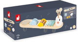 Janod - Șenile muzicale Sweet Cocoon - 5 activități muzicale pentru copii - Educație muzicală timpurie - Jucărie din lemn FSC - De la 12 luni, J04058 Jucarii Bebe Naty Shop