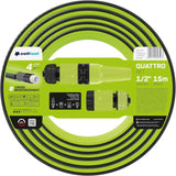 Furtun de grădină Cellfast QUATTRO, durabil, ușor, cu 4 straturi, rezistent la UV, furtun din fire, împletitură încrucișată, 20 bar, 3/4" 15m, 10-074