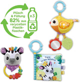 VTech Baby - Set cadou Baby's Animal Friends - Set de jucării cu carte din material textil, pasăre cântătoare și zornăitor zebră - Pentru copii cu vârsta cuprinsă între 0-24 luni Jucarii Bebe Naty Shop