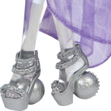 Păpușa Monster High Spectra Vondergeist cu dihorul Rhuen și accesorii precum rucsac, tabletă, gustări și multe altele, HXH77