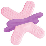 Inel de dentiție MAM, de la 4 luni, ușurare imediată pentru erupția dentară ulterioară, extra ușor și ușor de prins și ținut în mână, cu cutie autosterilizabilă, roz, 1 bucată