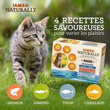IAMS Hrană umedă naturală pentru pisici în sos - Hrană umedă de înaltă calitate cu pește pentru pisici adulte, Colecția Sea, 12 x 85 g