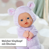 Păpușă moale Baby Born for Babies Mouse, 26 cm, cu urechi și buzunare pentru degete, pentru nou-născuți, 836590 Zapf Creation, Roz