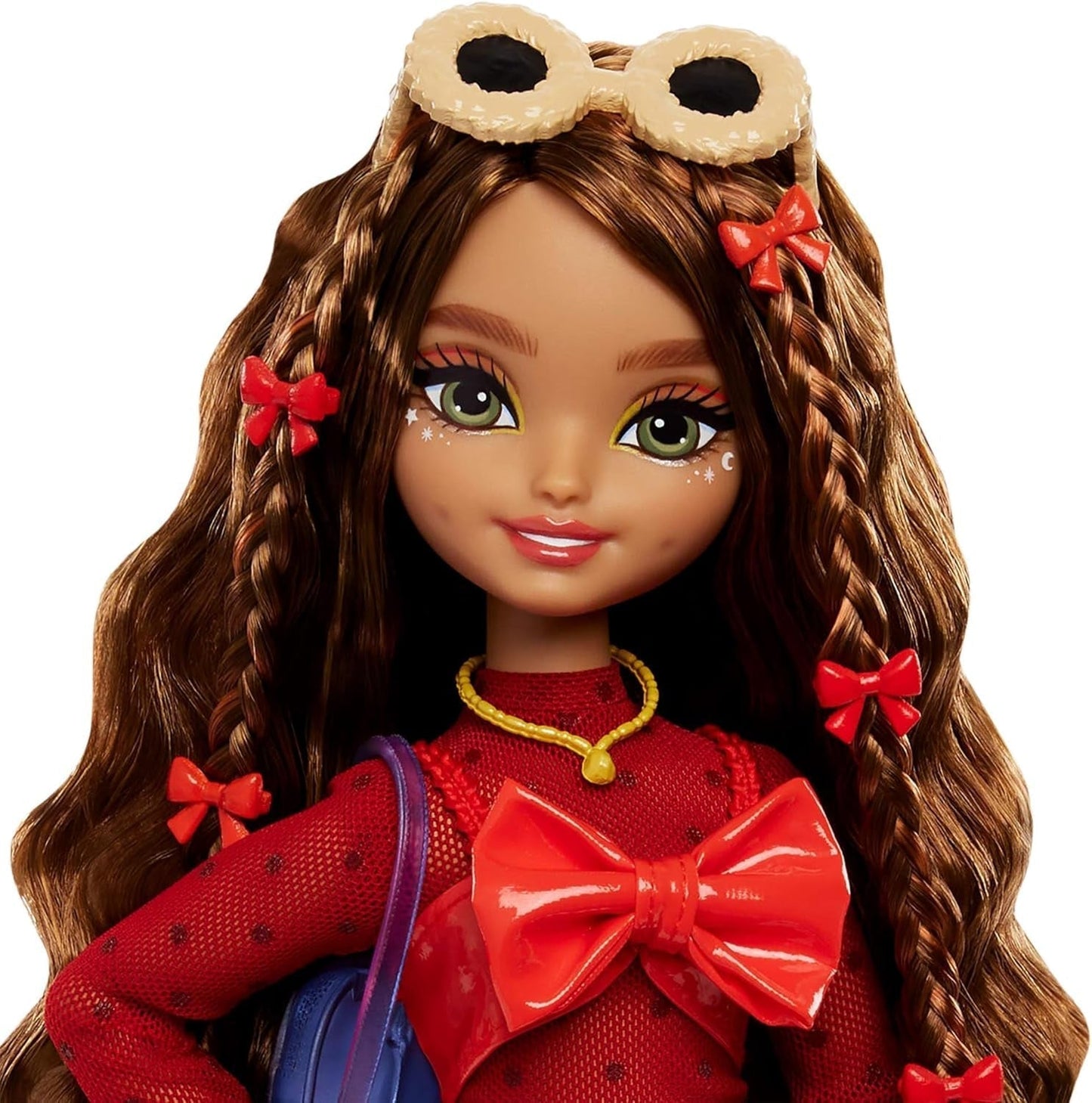 Păpușă Barbie Dream Besties și accesorii, păpușă de modă Teresa mobilă cu păr castaniu și agrafe de păr, 10 bucăți temă jocuri video, HYC23 Papusi Naty Shop