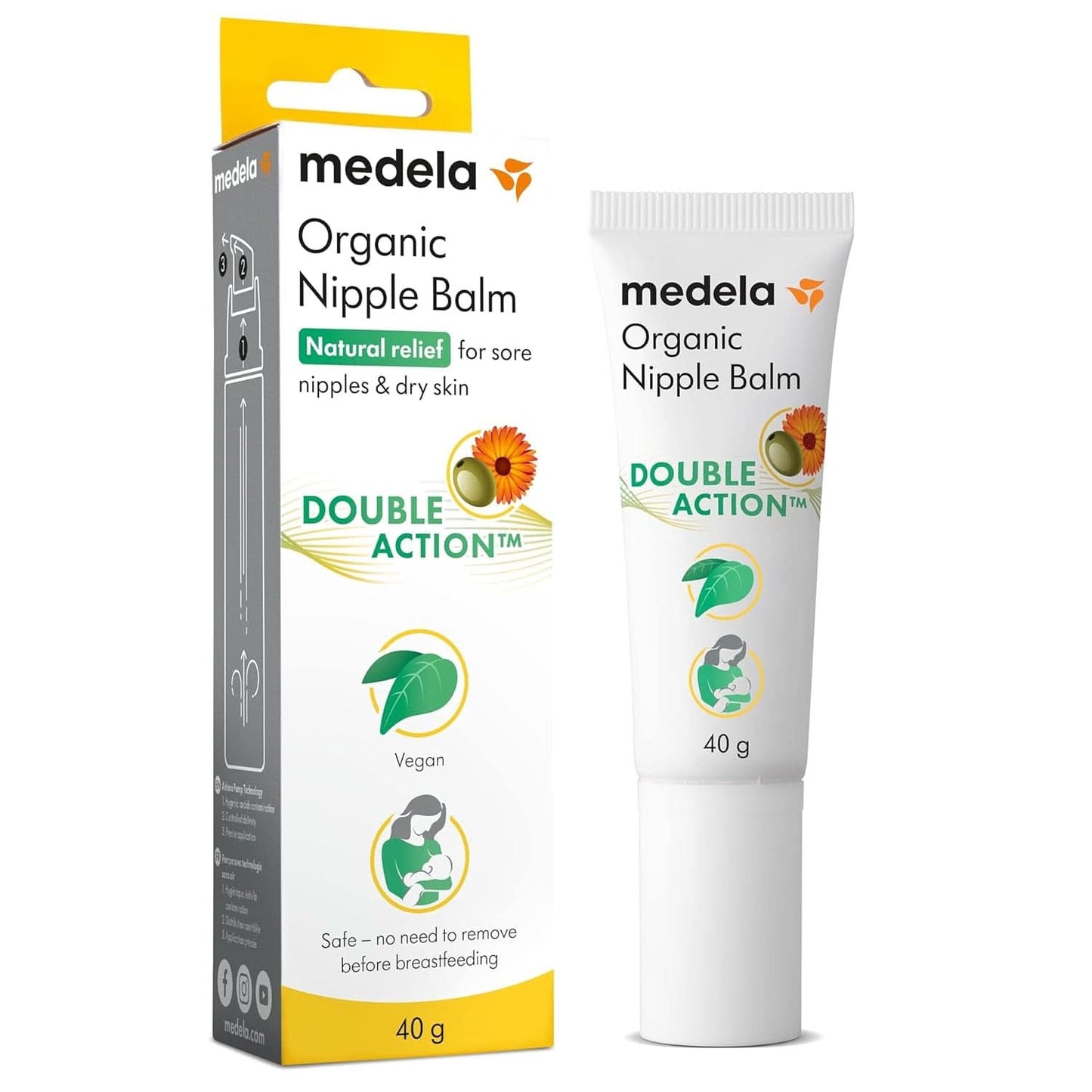 Medela Bio-Brustwarzenbalsm – Beruhigend Und Pflegend Für Stillende Mütter – Hergestellt Aus Natürlichen, Sicheren Inhaltsstoffen – Linderung Bei Beanspruchten Brustwarzen – Postpartum Essentials 40 G Accesorii Hrana si Alaptare Bebe Naty Shop Bio Brustwarzencreme 40G