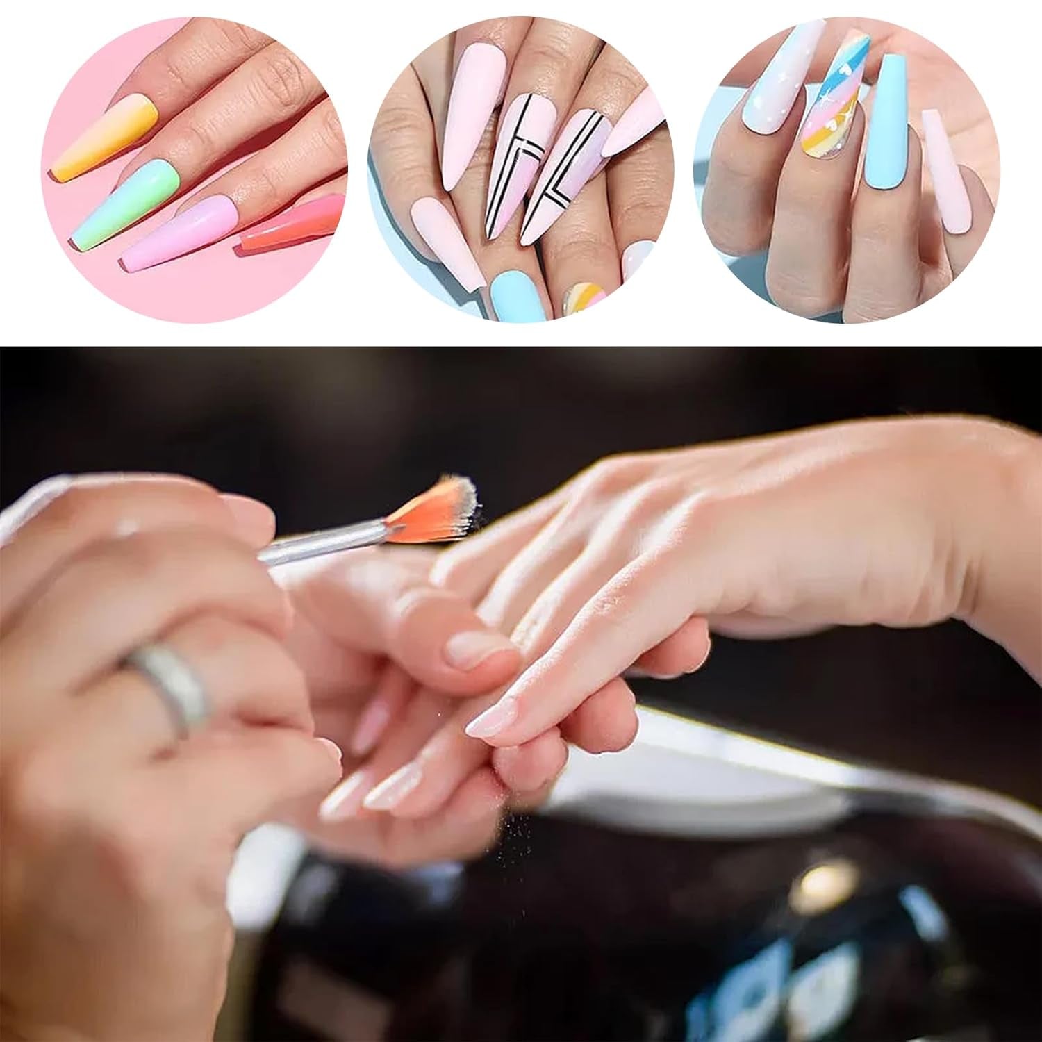 31 Stück Professionelle Nagel Pinsel Set, Dual-Ended Nagelpinsel,Pinsel Für Gelnägel,Acryl Nail Art Pen,Nail Art Dotting Tools,Nail Brush Für DIY Nagelkunst Salon Design