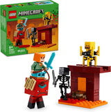 LEGO Minecraft Duelul de lavă din adâncuri, jucărie pentru fanii jocului video, fortăreață cu minifigurine, inclusiv Alex, scheletul Wither, Lohe și Strider, cadou pentru fete și băieți de la 6 ani 21266 Seturi de constructie Besuche den LEGO-Store Titlu implicit