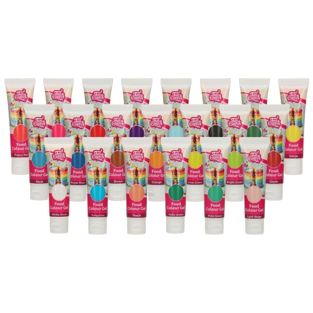 Colorant alimentar Funcakes Gel Verde Lime: Colorant alimentar foarte concentrat pentru aluat, cremă, fondant și marțipan. Dozare ușoară. Picătură individuală pentru a crea culori vibrante. Halal. 30 g.