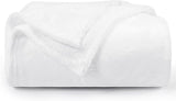 Aisbo Cuddly Blanket Fluffy Blanket Grey - Fleece Blanket 150X200 Cm XL Warm Sofa Blanket, Cosy Living Blanket Light Grey Soft As Living Room Blanket Couch Blanket For Winter Paturi si Cuverturi Besuche den Aisbo-Store Alb 130 X 150 Cm