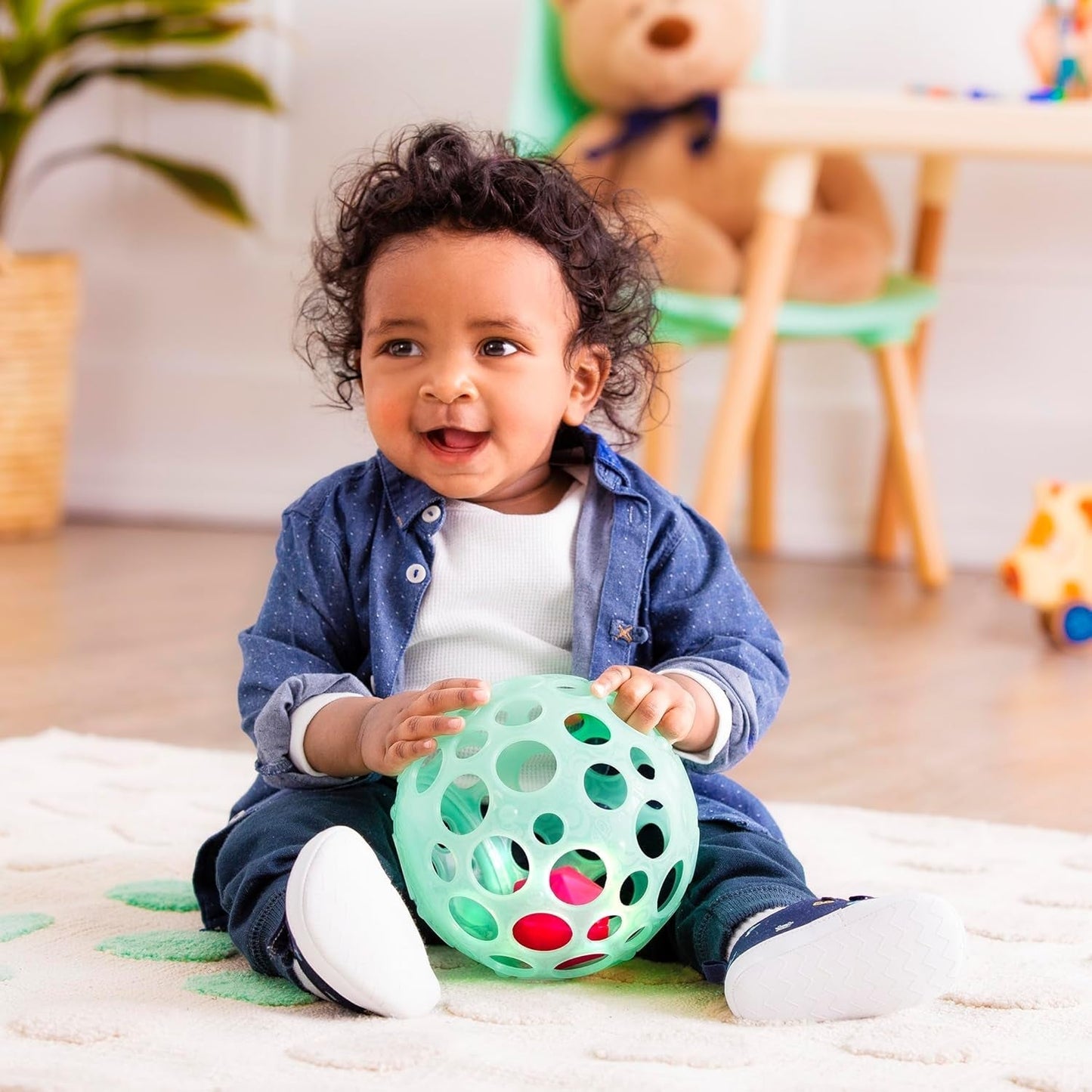 B. toys Jucărie pentru copii Jucărie pentru copii, jucărie pentru abilități motorii cu lumină - jucărie pentru copii pentru nou-născuți, fete și băieți de la 0 luni, fără PVC Jucarii Bebe Naty Shop