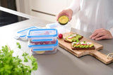 Emsa 508558 Clip & Close recipiente pentru depozitarea alimentelor | set din 3 piese | 3 x 1 litru | -40 până la +100 grade | plastic | 100 % etanș | sigiliu special pentru prospețime Cutii depozitare alimente Naty Shop