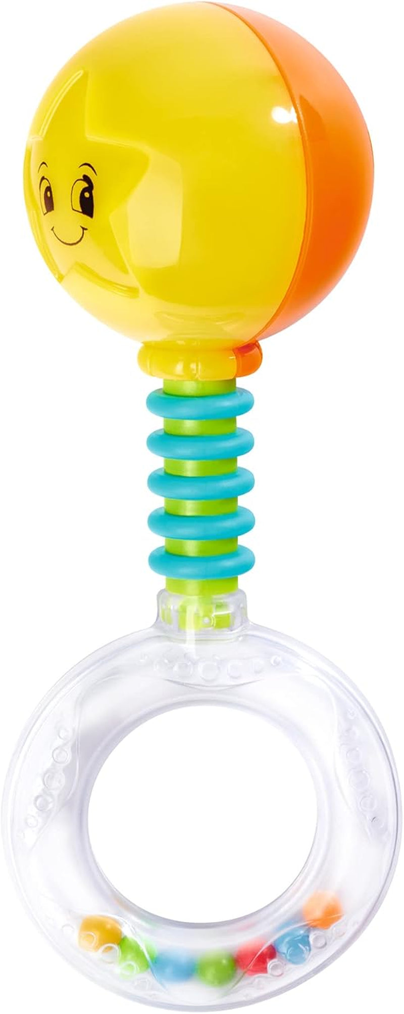 Simba 104010060 - Zornăitor ABC light up, se aprinde la agitare, 14cm, jucărie pentru bebeluși, zornăitor pentru bebeluși, primul echipament, de la 3 luni, galben Jucarii Bebe Naty Shop